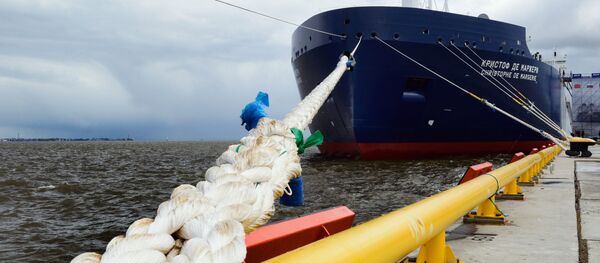 Арктический танкер-газовоз Кристоф де Маржери (ледового класса Arc7), архивное фото - Sputnik Литва