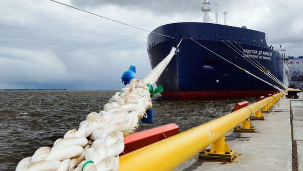 Арктический танкер-газовоз Кристоф де Маржери (ледового класса Arc7), архивное фото - Sputnik Литва