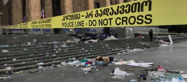 Ситуация у парламента Грузии на утро после разгона акции протеста - Sputnik Литва