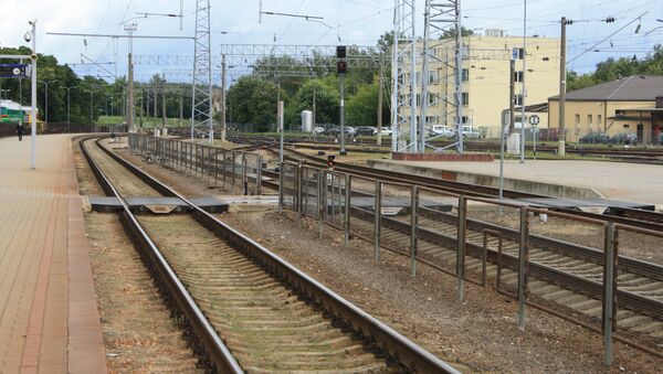 Железнодорожный вокзал Вильнюса - рельсы - Sputnik Литва