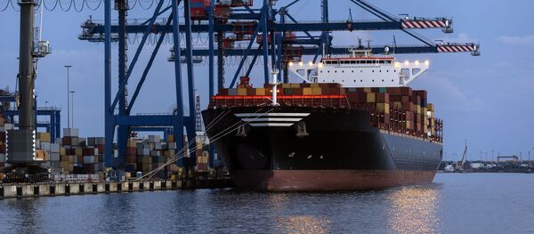 Доставка - погрузка контейнеровоза, порт Клайпеды, архивное фото - Sputnik Литва