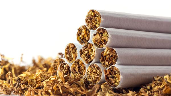 Сигареты, рассыпавшийся табак, архивное фото - Sputnik Литва