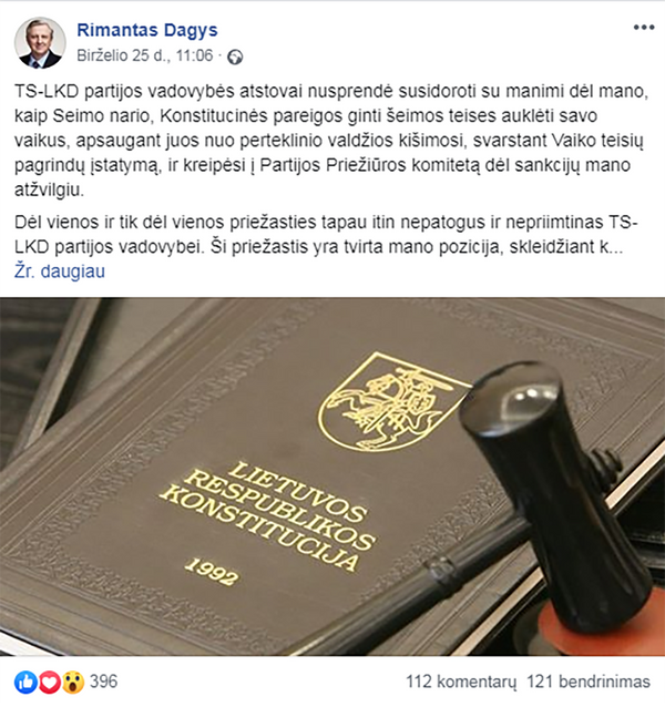Apėmė sąmokslų karštligė? TS-LKD apsivalo nuo nepatogių narių sovietmečio metodais Apėmė sąmokslų karštligė? TS-LKD apsivalo nuo nepatogių narių sovietmečio metodais - Sputnik Lietuva