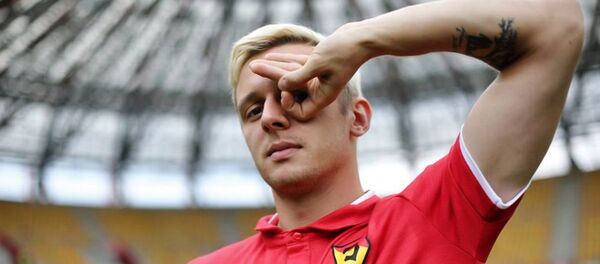 Футболист сборной Литвы – Арвидас Новиковас, архивное фото Футболист сборной Литвы – Арвидас Новиковас, архивное фото - Sputnik Литва