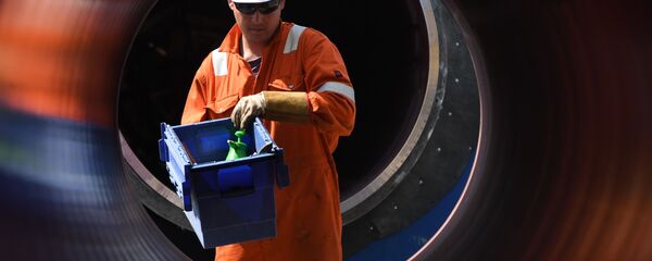 Строительство газопровода Северный поток-2 в Ленинградской области, архивное фото - Sputnik Литва