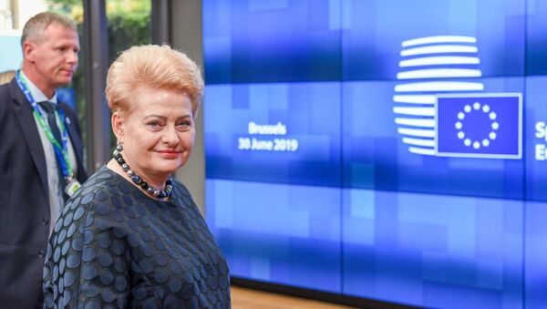 Президент Литвы Даля Грибаускайте приняла участие во внеочередном Совете Европы в Брюсселе - Sputnik Литва