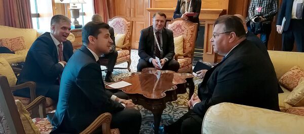 Министр иностранных дел Литвы Линас Линкявичюс встретился с Президентом Украины Владимиром Зеленским, 2 июля 2019 года - Sputnik Литва