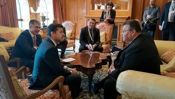 Министр иностранных дел Литвы Линас Линкявичюс встретился с Президентом Украины Владимиром Зеленским, 2 июля 2019 года - Sputnik Литва