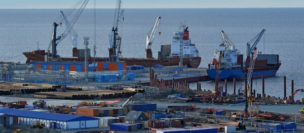 Строительство завода по сжижению природного газа на Ямале, архивное фото - Sputnik Литва