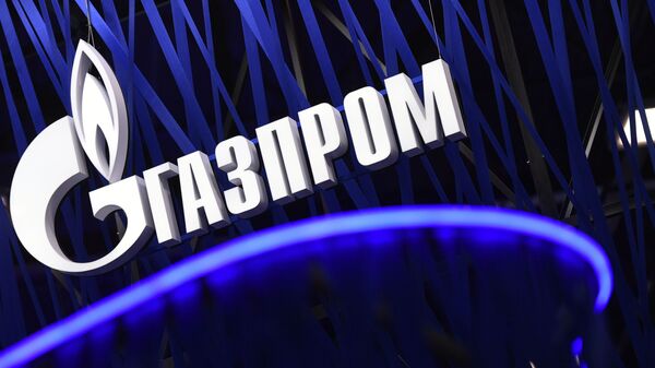 Стенд компании Газпром на Петербургском международном экономическом форуме - Sputnik Литва