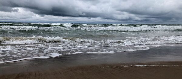 Литовское взморье, июль, непогода, Паланга, архивное фото Литовское взморье, июль, непогода, Паланга, архивное фото - Sputnik Lietuva