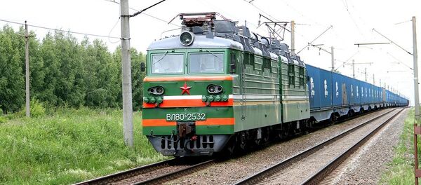 Белорусский поезд, архивное фото - Sputnik Литва