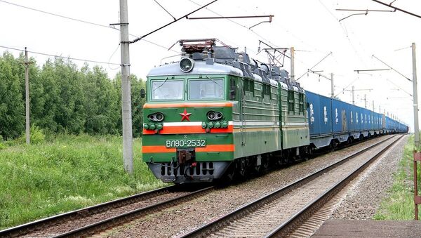Белорусский поезд, архивное фото - Sputnik Литва