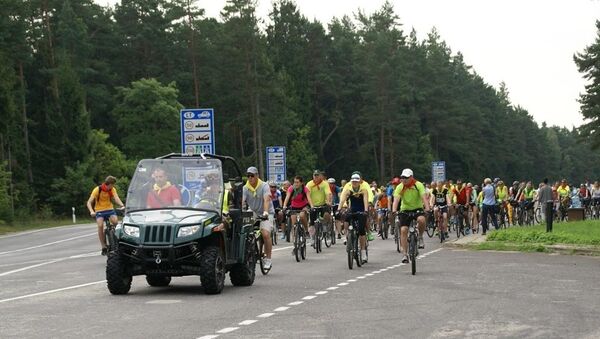 Велозаезд литовских и латвийских пограничников, а также всех желающих - Sputnik Литва