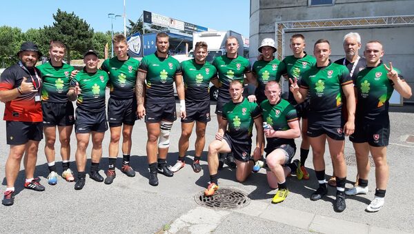 Команда Литвы по регби-7 в Коломье, Франция, 13 июля 2019 года - Sputnik Литва