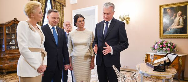 Президент Литвы Гитанас Науседа встретился с Президентом Польши Анджеем Дудой - Sputnik Литва