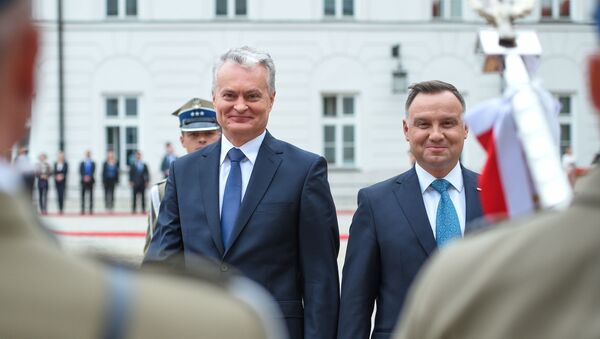 Lietuvos ir Lenkijos prezidentai Gitanas Nausėda ir Andrzejus Duda - Sputnik Lietuva