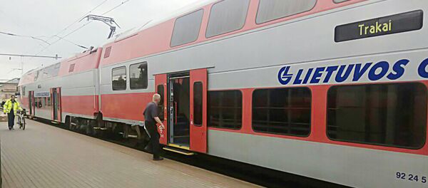 Электропоезд Вильнюс-Тракай, лжд, архивное фото - Sputnik Литва