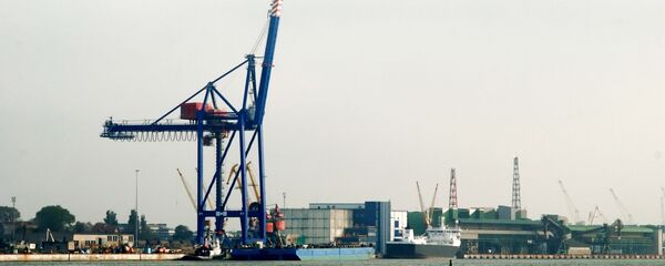 Клайпедский порт с кранами, архивное фото - Sputnik Литва