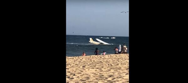 Пилот аварийно посадил самолет в океан у американского пляжа - Sputnik Литва