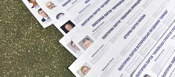 Подготовка избирательных участков на Украине к выборам Подготовка избирательных участков на Украине к выборам - Sputnik Lietuva