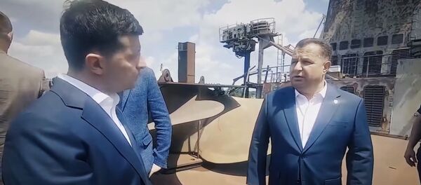 Зеленский продемонстрировал плачевное состояние крейсера Украина - Sputnik Литва