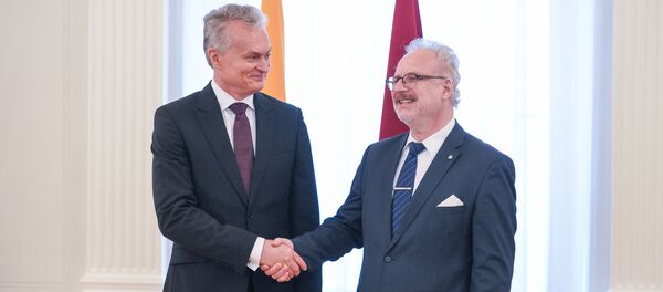 Встреча президента Литвы Гитанаса Науседы с президентом Латвии Эгилсом Левитсом, 23 июля 2019 года - Sputnik Литва
