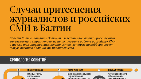 Случаи притеснения российских СМИ в странах Балтии - Sputnik Литва
