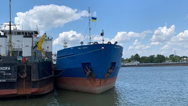 Задержанное СБУ российское судно в порту Измаила, Украина, 25 июля 2019 - Sputnik Lietuva