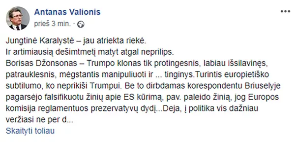 Nuo Boriso Džonsono iki Ruslano Kirilkino: ką Facebook aptarinėja Lietuvos miesčionys Nuo Boriso Džonsono iki Ruslano Kirilkino: ką Facebook aptarinėja Lietuvos miesčionys - Sputnik Lietuva
