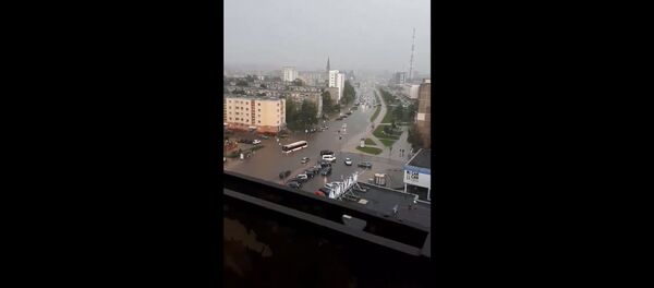 Затопленные улицы в Мажейкяе, 29 июля 2019 года Затопленные улицы в Мажейкяе, 29 июля 2019 года - Sputnik Lietuva