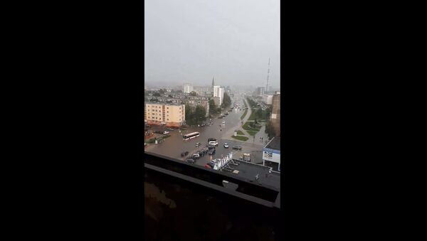 Затопленные улицы в Мажейкяе, 29 июля 2019 года - Sputnik Lietuva