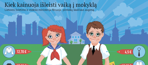 Kiek kainuoja išleisti vaiką į mokyklą - Sputnik Lietuva