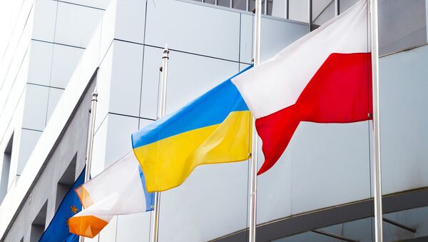 Флаги Польши и Украины, архивное фото - Sputnik Литва