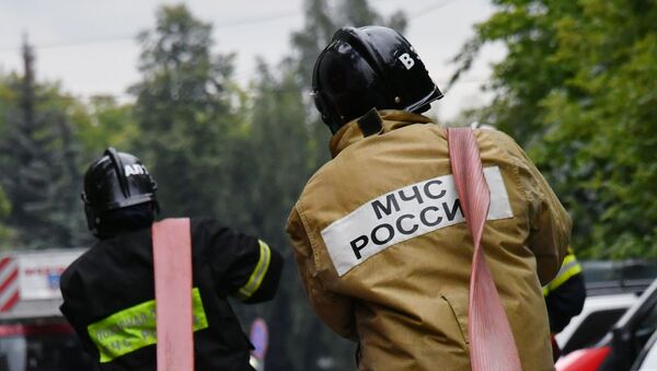 Сотрудники противопожарной службы МЧС, архифное фото - Sputnik Литва