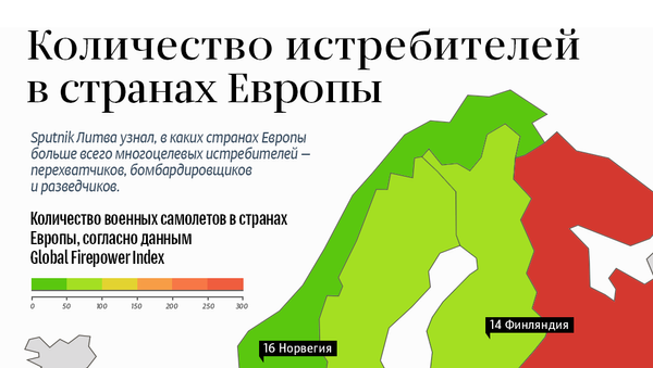 Количество истребителей в странах Европы - Sputnik Литва