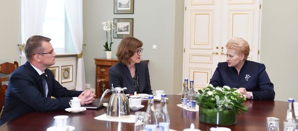 Встреча президента дали Грибаускайте с главой Службы публичных закупок Дианой Вилите и государственным контролером Арунасом Дулькисом Встреча президента дали Грибаускайте с главой Службы публичных закупок Дианой Вилите и государственным контролером Арунасом Дулькисом - Sputnik Lietuva