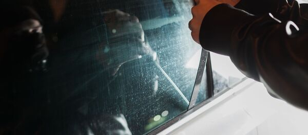 Вор пытается открыть дверь автомобиля, архивное фото - Sputnik Lietuva