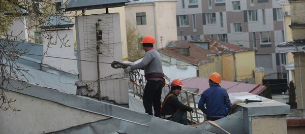 Рабочие-строители, архивное фото - Sputnik Литва