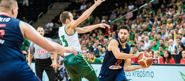 Играют сборные Литвы и Сербии, 12 августа 2019 года - Sputnik Литва