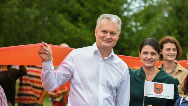 Президент Литвы Гитанас Науседа с женой Дианой Науседене, архивное фото - Sputnik Литва