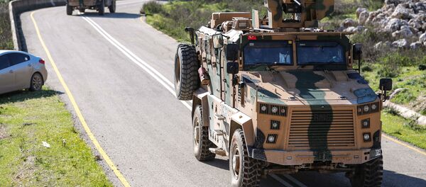 Турецкая военная техника в городе Саракиб в Сирии, архивное фото - Sputnik Литва